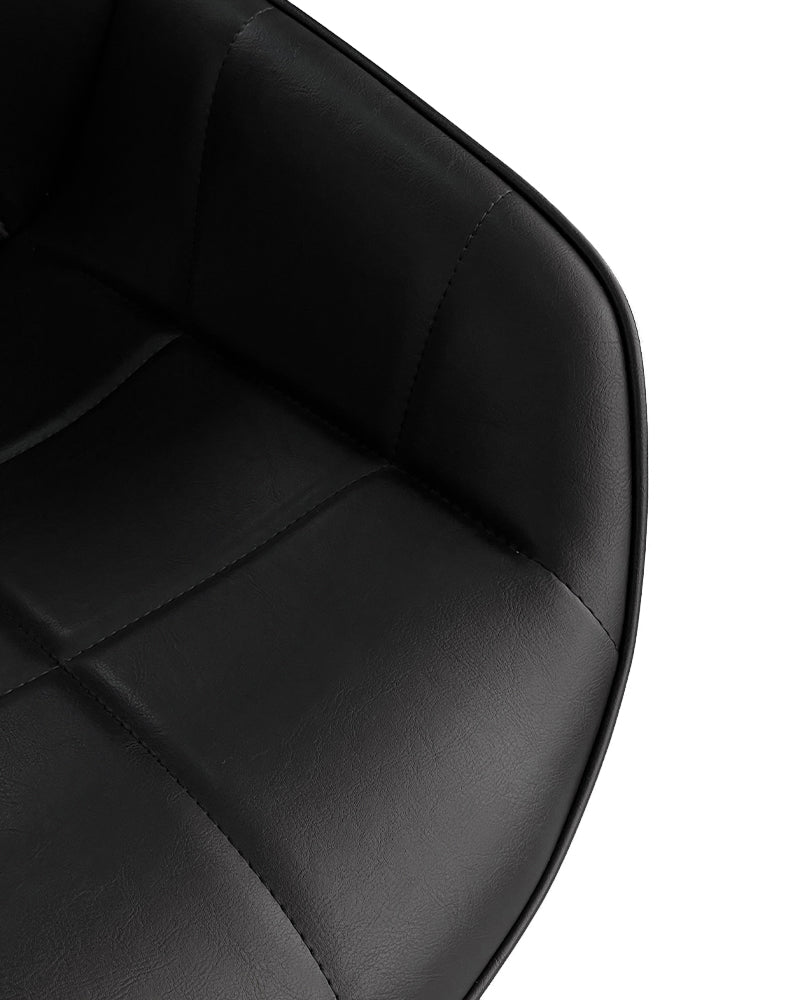 Rosie Black - Black hairdressing chair - Chrome round base