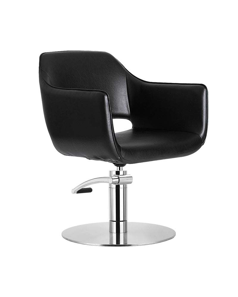 Blake Black - Black styling chair - Chrome round base