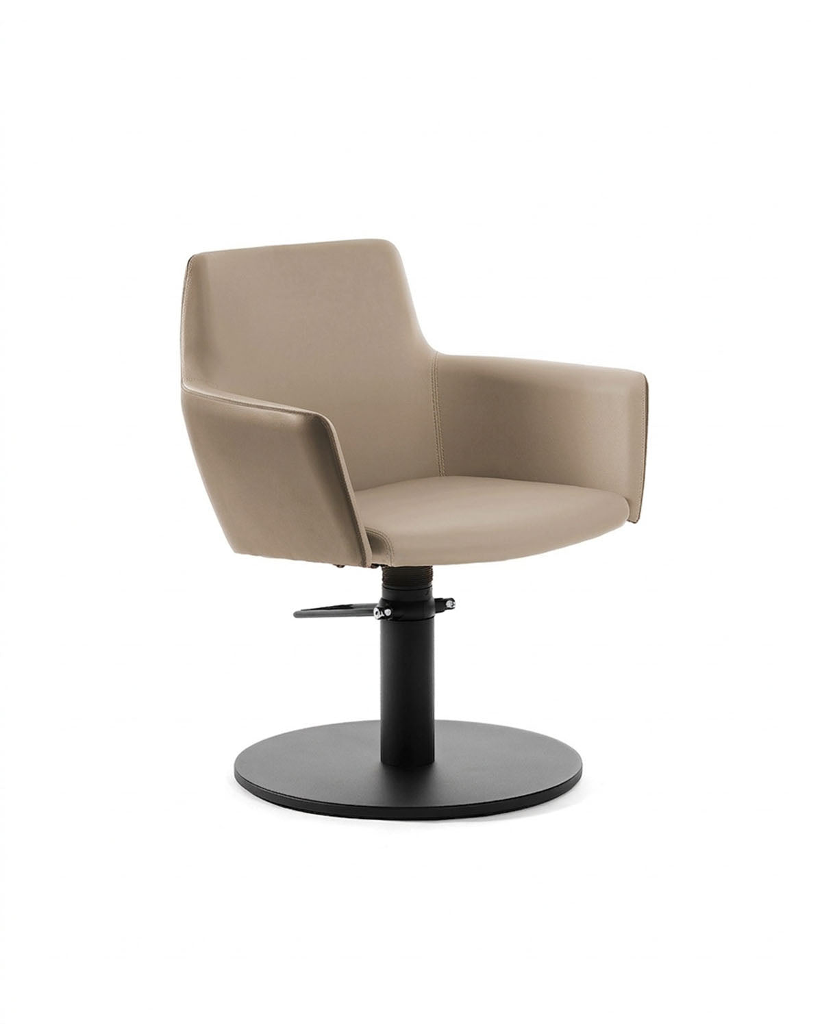 Greiner 38 - Beige kampaamotuoli mustalla pyöreällä jalustalla