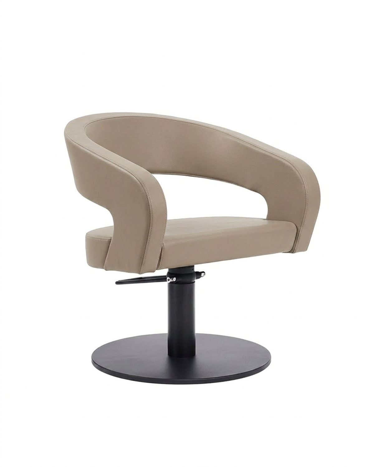 Greiner 50 - Beige kampaamotuoli mustalla pyöreällä jalustalla