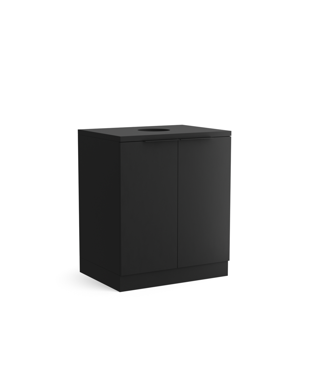 Colorbar towel basket - Washing cabinet in black - Matte black