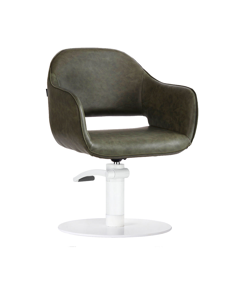 Meadow Sage - Green styling chair with white round base