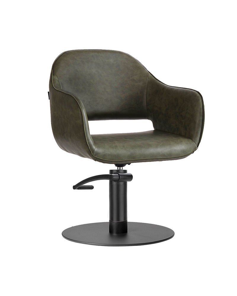 Meadow Sage - Green styling chair with black round base