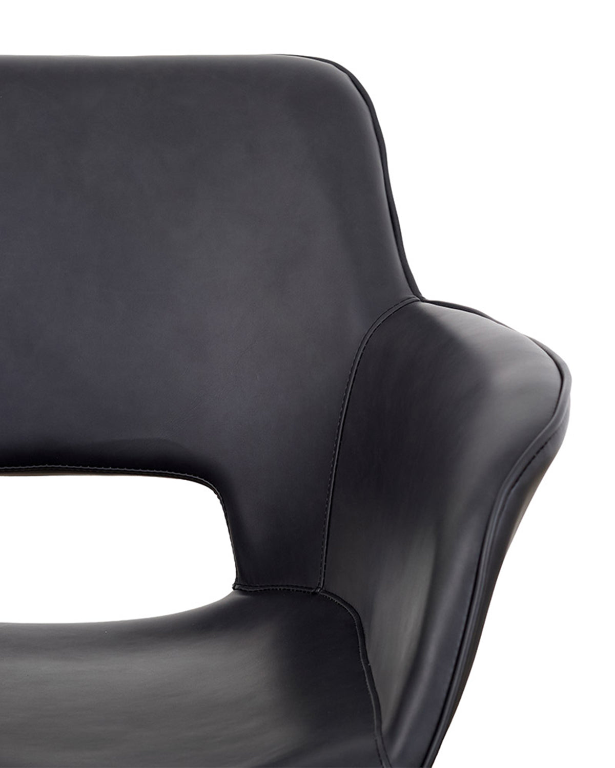 Milo Midnight - Gray styling chair with black cross base